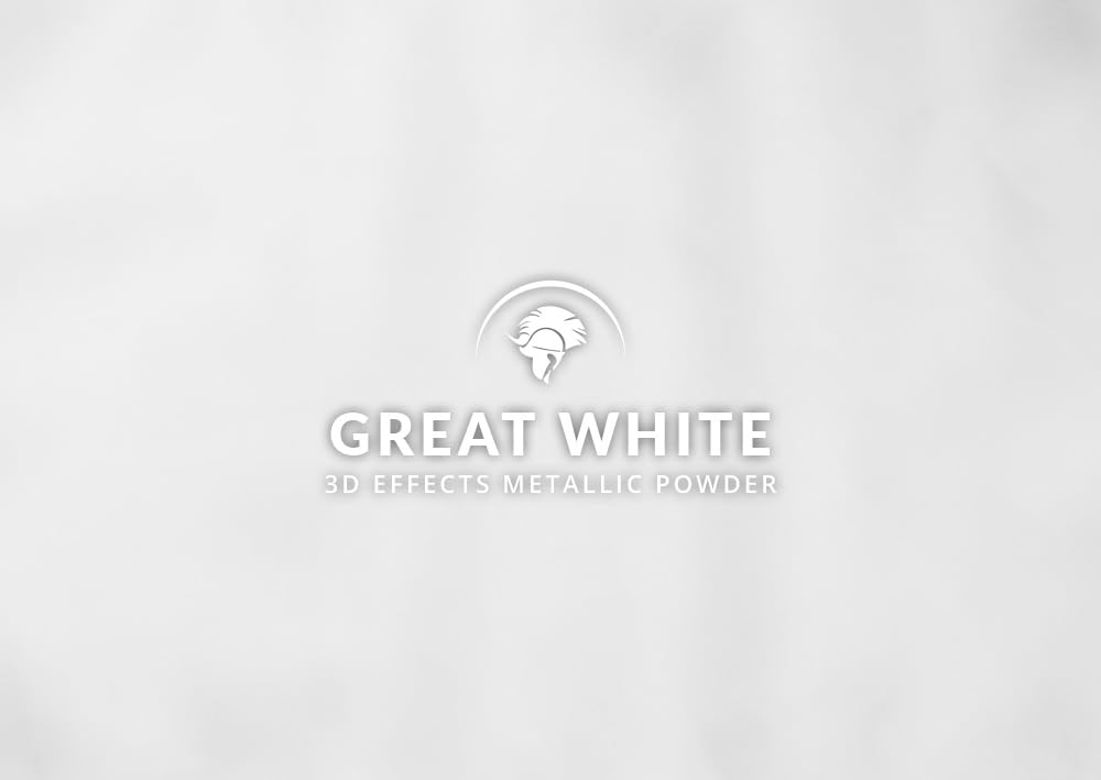 Spartan Epoxies Metallic Pigment Powder for Epoxy - 30 Unique Colors, 4oz for 1 Gallon and 12oz for 3 Gallons of Clear Epoxy, Made in the USA (Great White, 12oz (135 Grams))