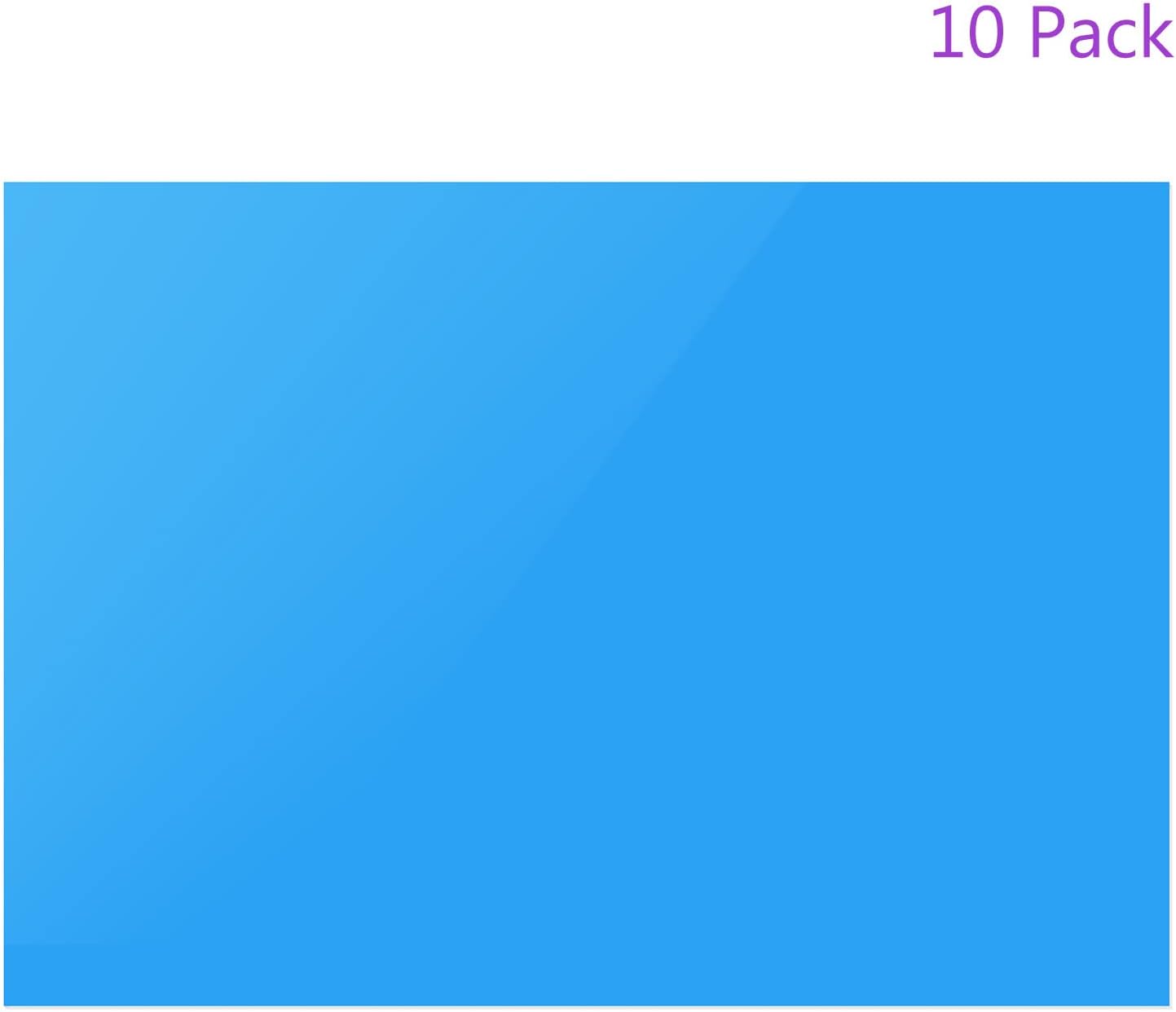 DMiotech 10Pcs Correction Gel Light Filter Overlay Transparent Plastic PVC Sheets Blue for Photo,Film,Video