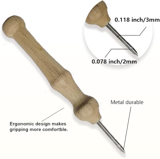 Doodlream Lemon DIY Punch Needle Embroidery Kit for Adult Beginner, 9.4" Lemon Punch Stitching Craft Set for Starter with Frame, Fabric Pattern, Threader, Yarn, Pinch Needle