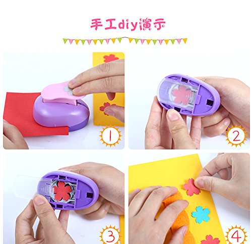 9 PCS Mini Paper Punches Sets Christmas Tree Snowflake and Circle Craft Hole Puncher Shape DIY Scrapbook Paper Cards Art Cutter Tool