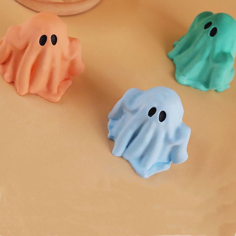 Halloween Ghost Candle Silicone Mold DIY 3D Scented Candle Making Wax Mould Gypsum Ornament Resin Soap Chocolate Mold Home Decor