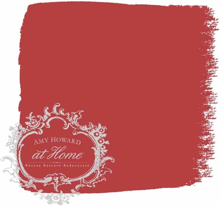 AMY HOWARD AT HOME Chalk-Based One Step Paint for Furniture, Cabinetry, Decor, Finish, and More | No Stripping, Sanding, or Priming | Medium Base | 32 Ounce | Shaw Red