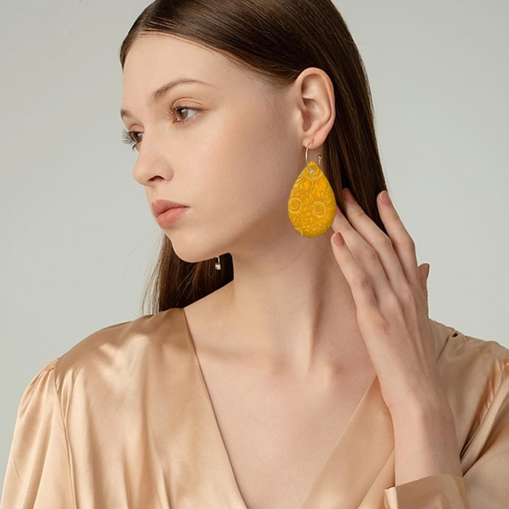 CHGCRAFT Polymer Clay Texture Sheet Sunflower Silicone Texture Stamp Polymer Clay Modeling Pattern Pad for Jewelry Earring Making DIY Craft, 5.5x5.5inch