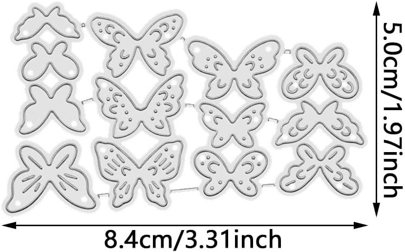 Cutting Dies for Card Making, Metal Scrapbooking Die-Cuts, DIY Bckground Frame Crafts Embossing Stencil, Paper Template Mold/Photo Album Arts Tool (Mini Butterfly-8.4x5cm)