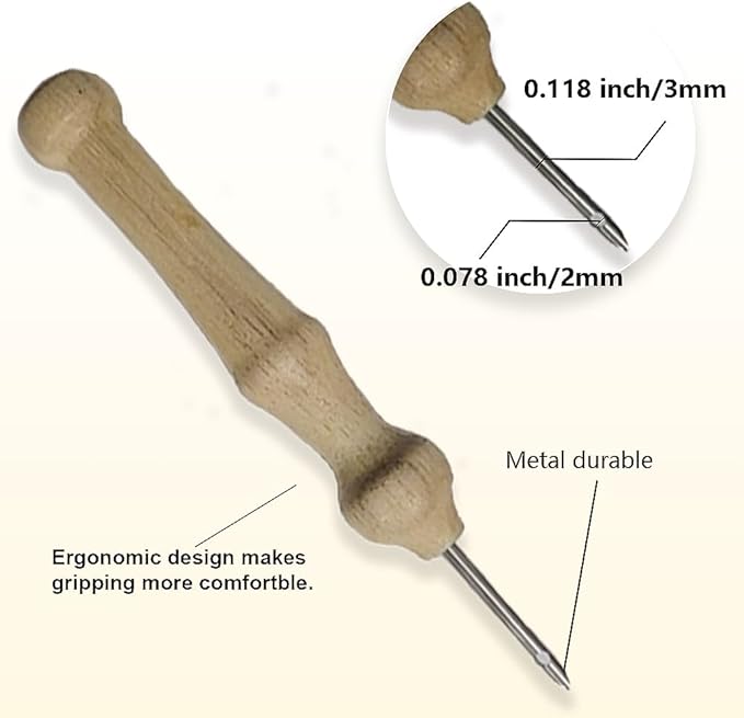 Doodlream Cute Chickens DIY Punch Needle Embroidery Kit for Adult Beginner, 9.4" Rooster Animal Punch Stitching Craft Set for Starter with Frame, Fabric Pattern, Threader, Yarn, Pinch Needle