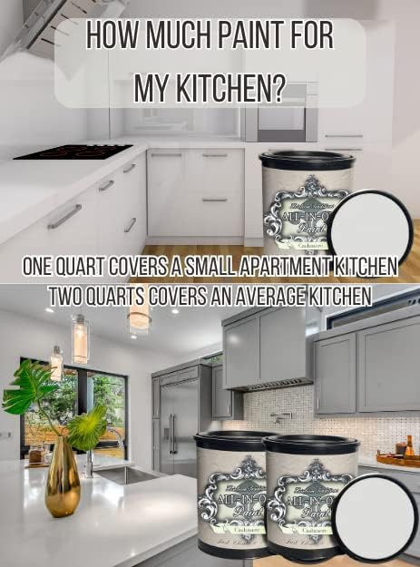 ALL-IN-ONE Paint, Durable cabinet and furniture paint. Built in primer and top coat, no sanding needed. Includes our 30 featured color card - Inspire (deep teal), Gallon