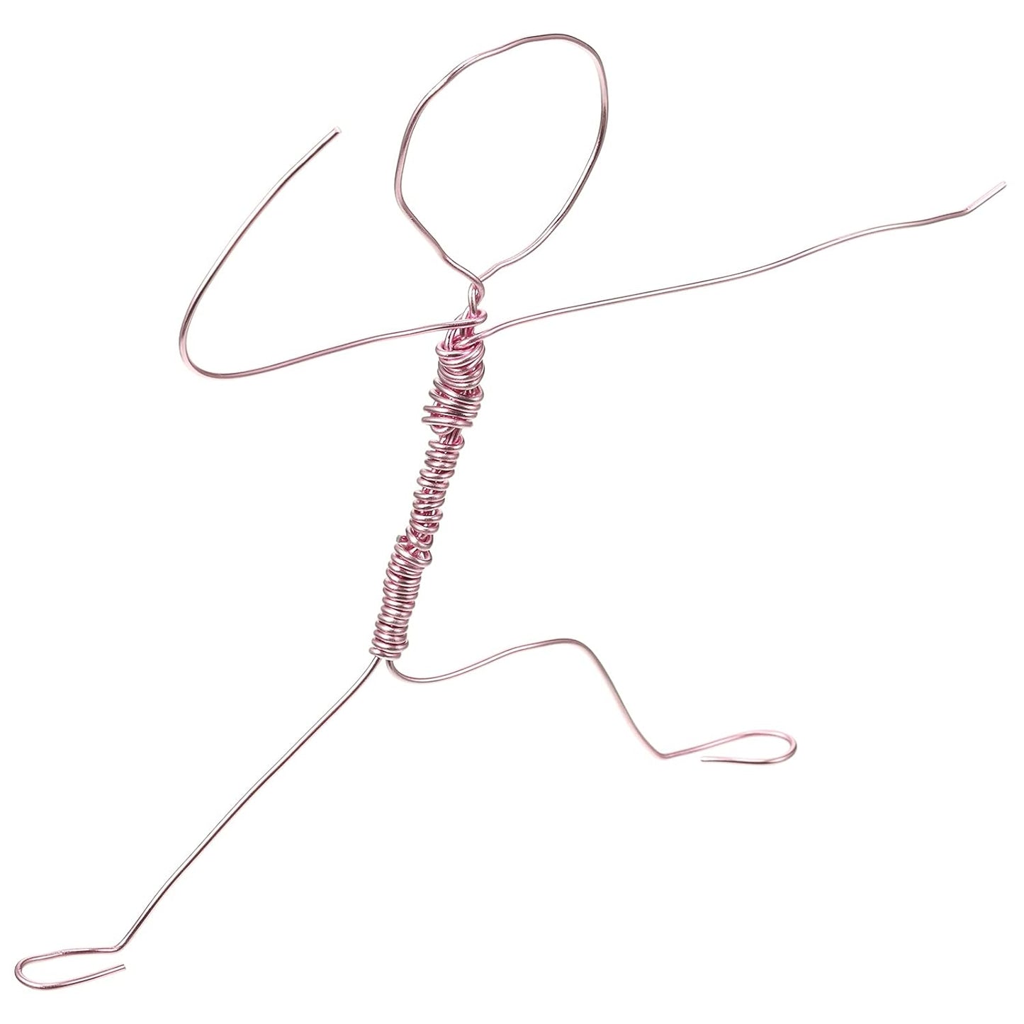 TecUnite Aluminum Craft Wire for Sculpting Armature Bendable Craft Wire for DIY Jewelry Making(Light Pink, 10 M X 1 mm, 1 Roll)