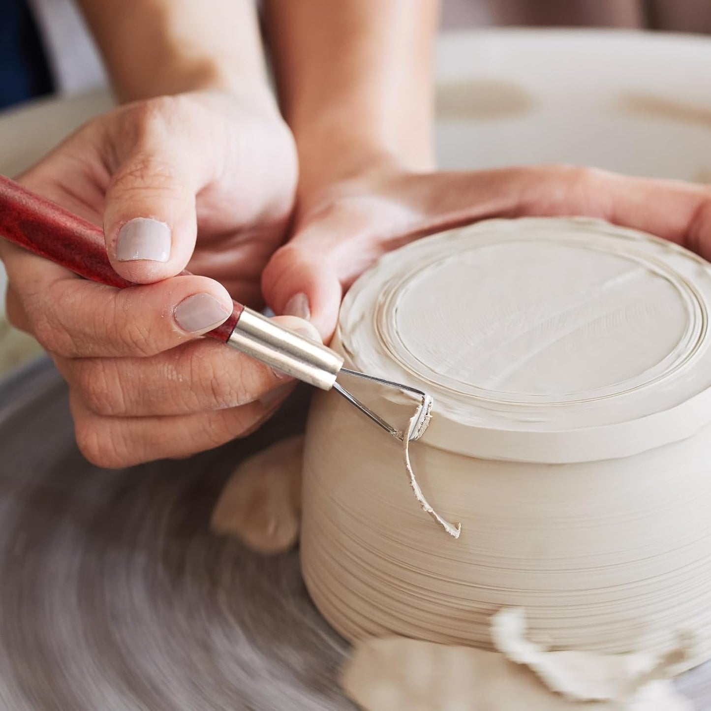 DIYOOHOMY Double-Ended Clay Sculpting Tools Set, 6 Pcs Pottery Carving Tools for Polymer Air Dry Clay, Professional Ceramic Modeling, Trimming, Shaping, DIY Crafts Supplies