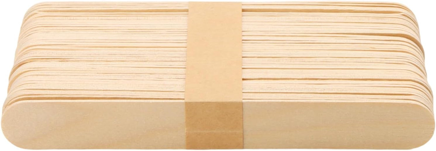 Wooden Craft Sticks, 6 Inch, 1800 Pieces, Jumbo Wood Ice Pop Sticks for Waxing, Stirring, Plant Labels, Ice Cream, Craft Project