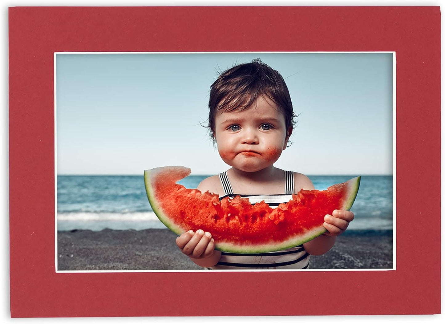 11x14 Mat for 8.5x11 Photo - Precut Deep Red Picture Matboard for Frames Measuring 11 x 14 Inches - Bevel Cut Matte to Display Art Measuring 8.5 x 11 Inches - Acid Free Pack of TEN MATS