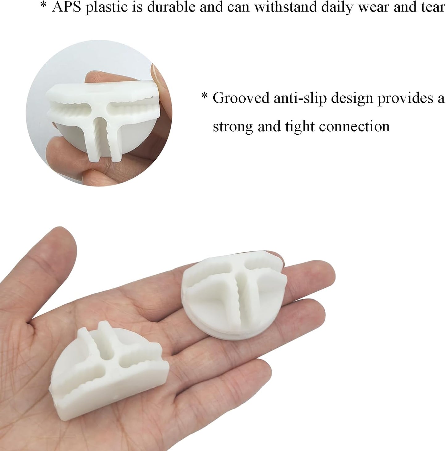 10Pcs Wire Cube Connectors, White Wire Cube Storage Connectors Half Buckle Wire Grid Cube Shelf Plastic Connectors for Wire Cube Storage Shelving Unit and Modular Closet Organizer, SATONBEYI