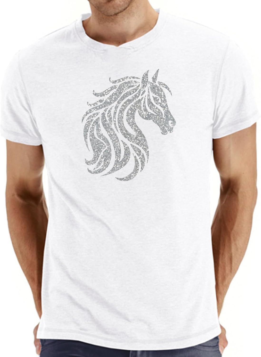 FUNKAKA Glitter Silver HTV Heat Transfer Vinyl Rolls, 12" x 8ft PU Iron on Vinyl for T-Shirt Silver Glitter HTV Vinyl for All Cutter Machines Easy to Cut & Weed for Heat Vinyl Design