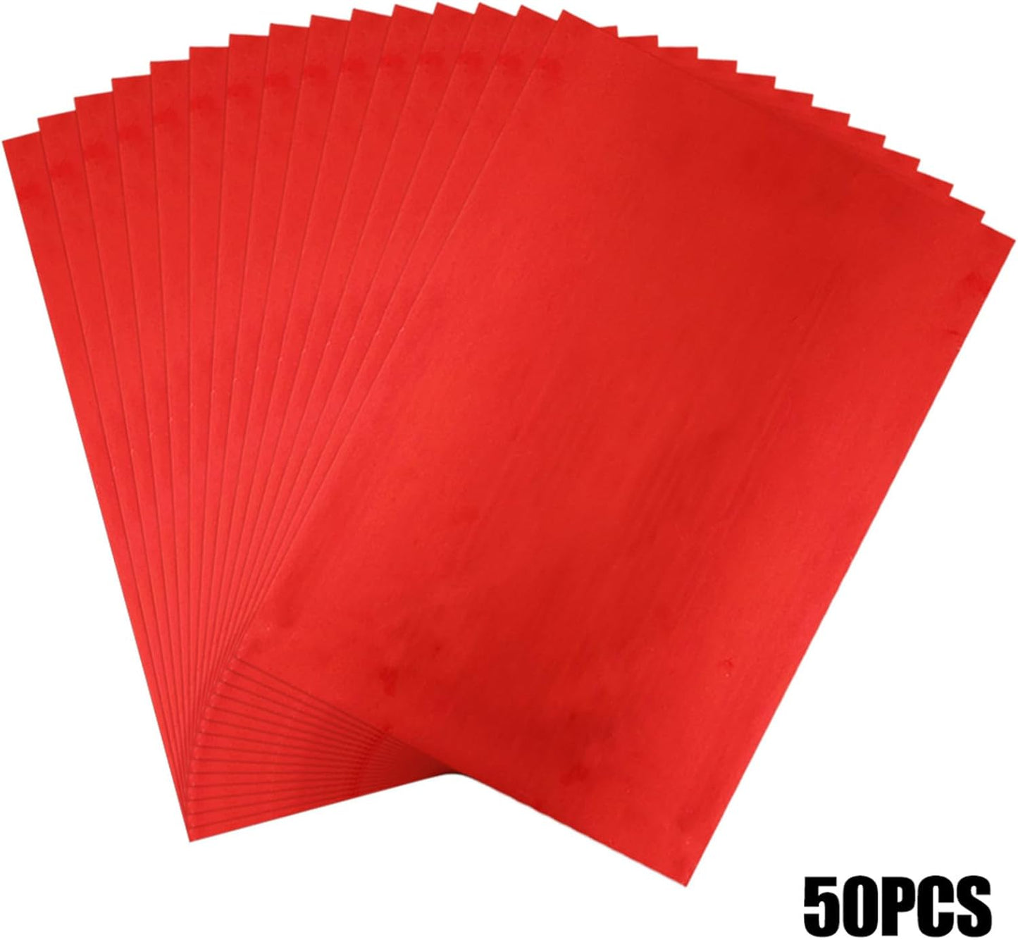 Briartw 20x29cm Hot Foil Paper 50 Sheets Pack Toner Reactive Foil Hot Stamping Foil Paper by Laser Printer and Laminator for Scrapbooking Craft Cardmaking DIY Album (Red, 50 Sheets)