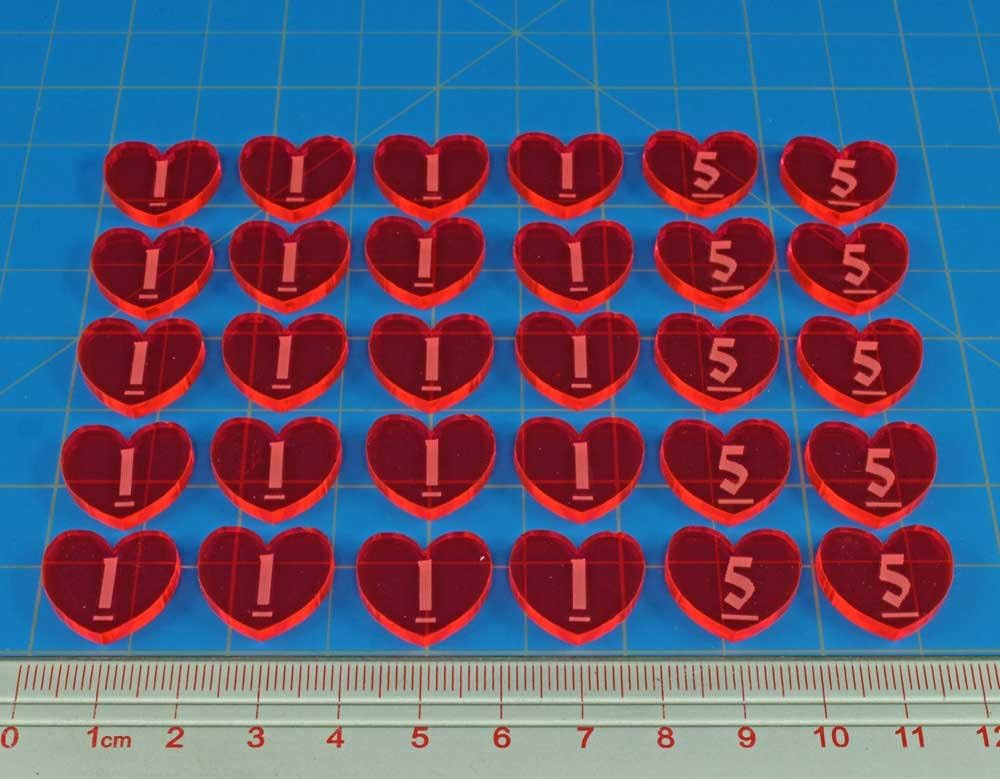LITKO Dungeon Wound Tokens, Fluorescent Pink (30)
