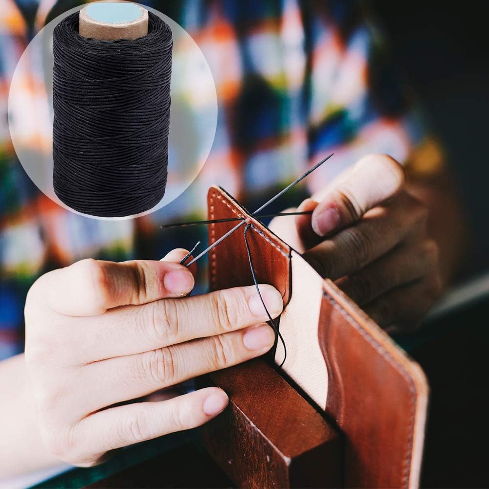 284Yards Leather Sewing Waxed Thread-Practical Long Stitching Thread for Leather Craft DIY/Bookbinding/Shoe Repairin