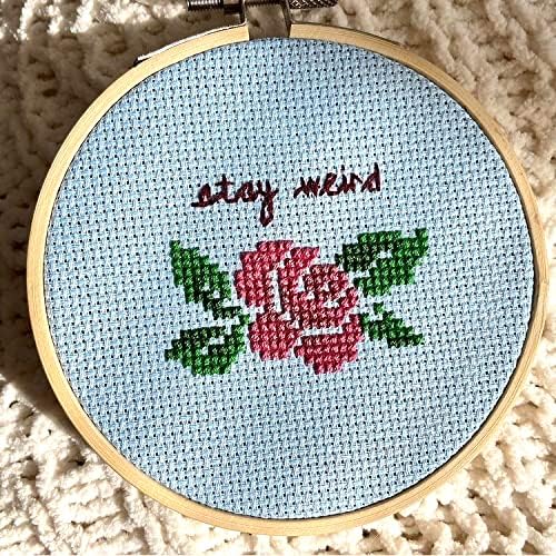 Aida Cloth 14 Count Cross Stitch Fabric,19×28inch (14CT, Sky Blue)