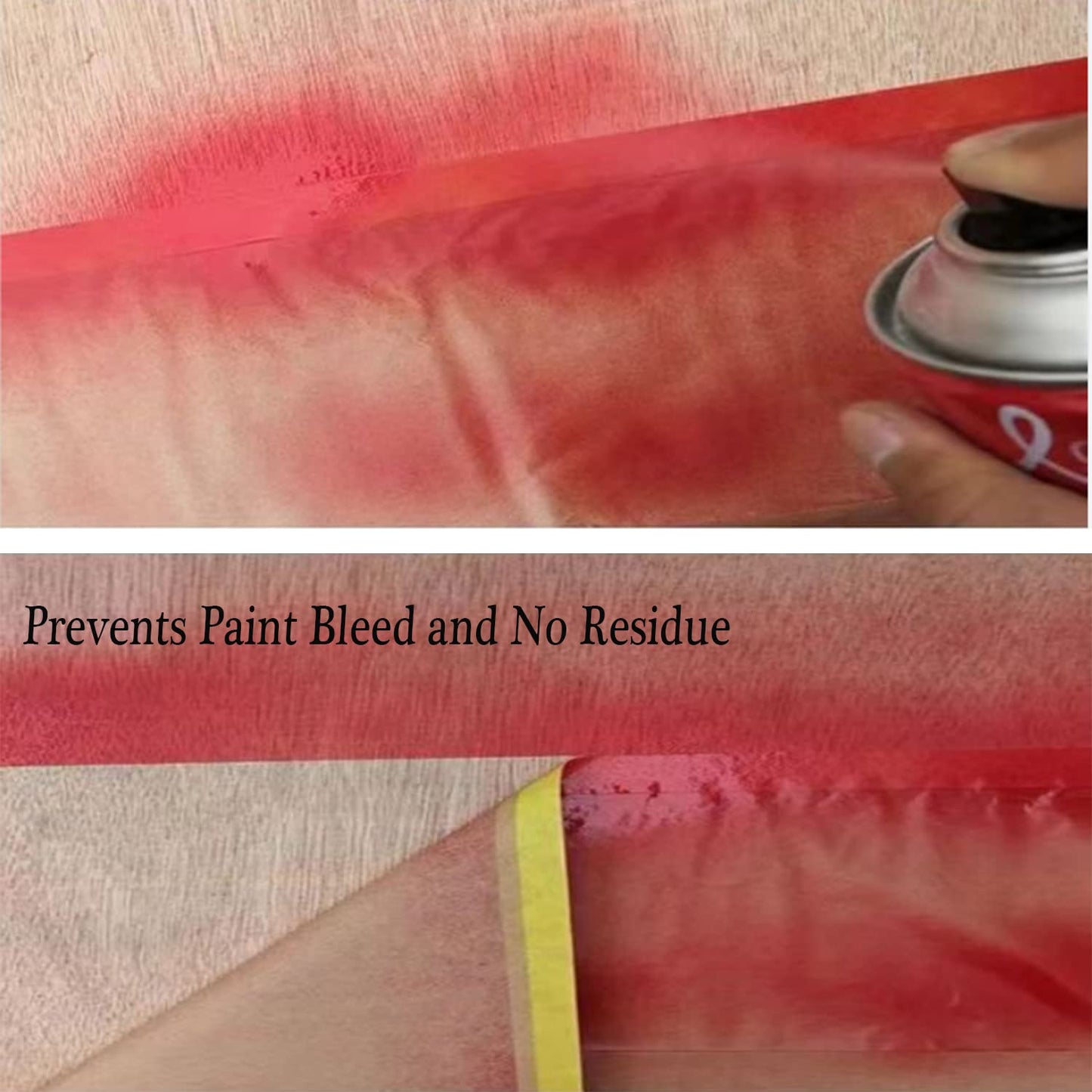 Pre-Taped Masking Paper for Painting, 20 Inch x 50 Feet Tape and Drape Painters Paper, Automotive Painters Paper, for Auto Body Masking, Wall Covering and Paint Masking (4Rolls)