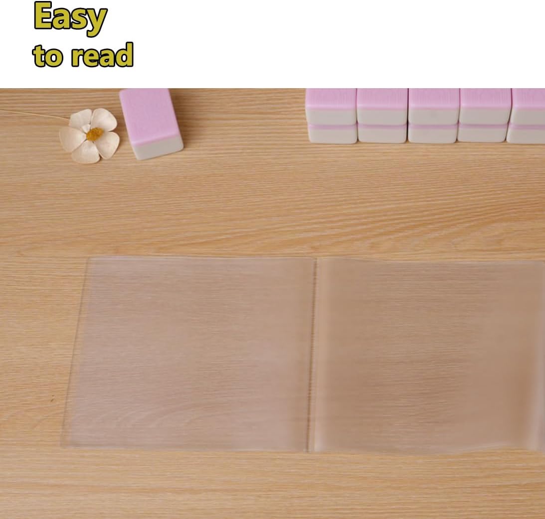 aoG Mahjong Card Holder for Mah Jongg Hands and Rules, Non Glare, PVC Plastic, Soft, Durable, 2025 (Standard 4 pcs)