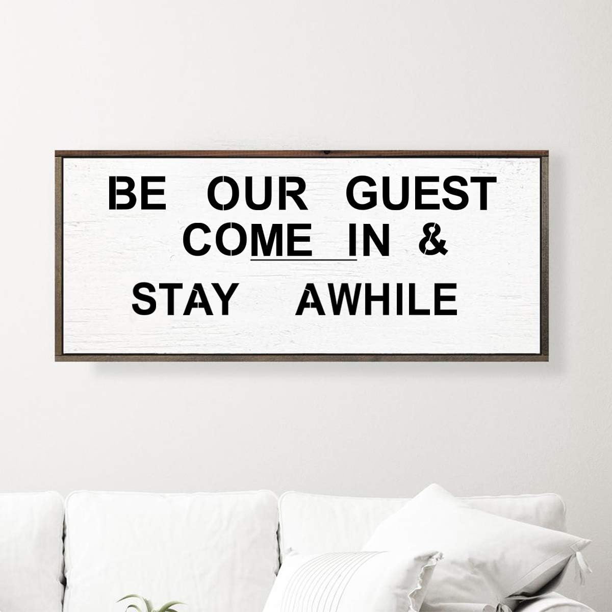 Alphabet Letter and Number Stencils 3 Inch - 40 Pack Letters and Numbers Stencil Templates with Signs for Painting on Wood, Reusable Number and Letter Stencils for Chalkboard Signs & Wood Wall Art