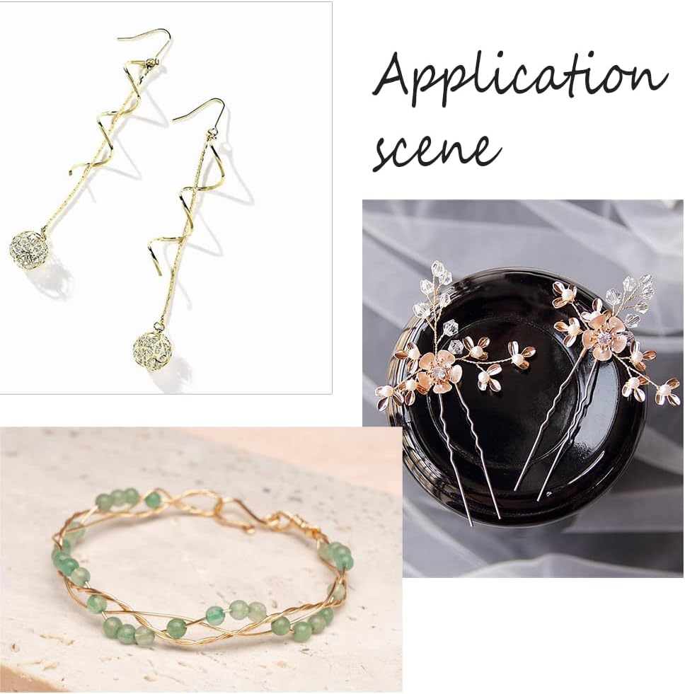 BENECREAT 26Gague 49.2 Feet Real 18K Gold Plated Square Brass Wire, Gold Soft Jewelry Wire for Necklace and Bracelet Making