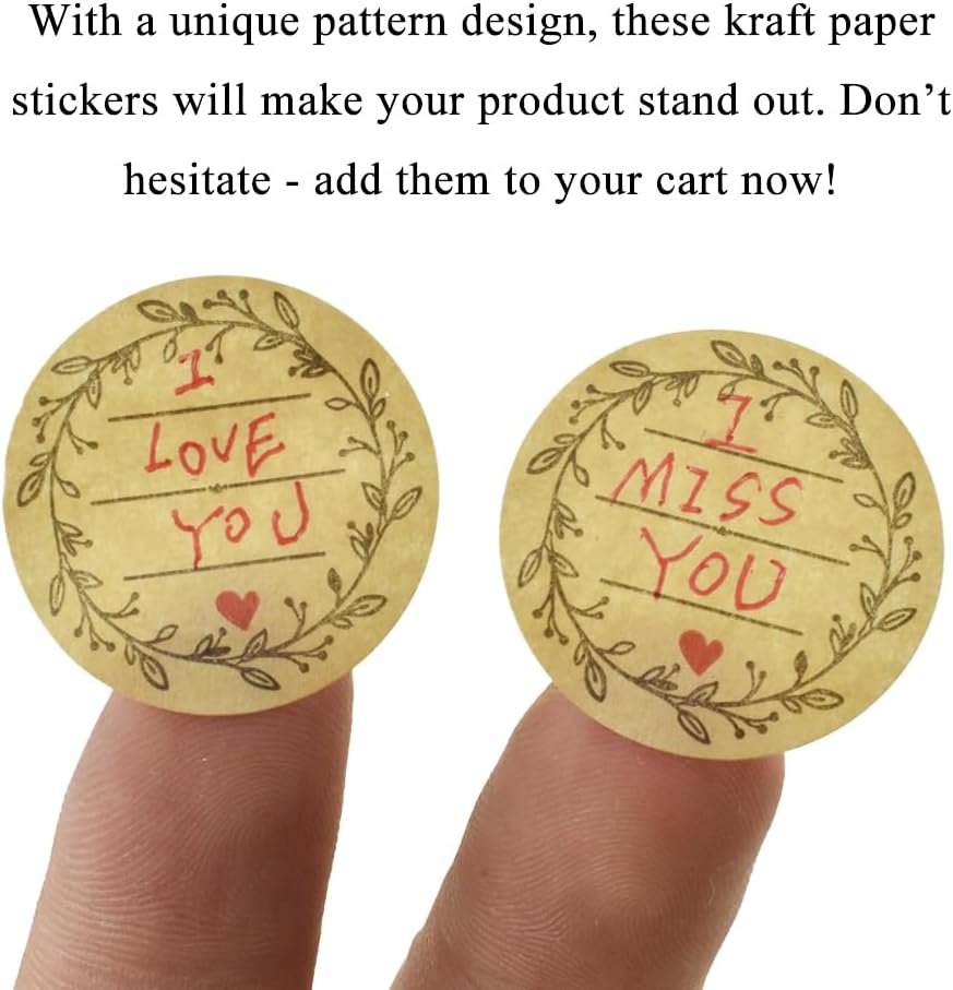 HAHIYO 1Inch 500Pcs Natural Brown Kraft Label Sticker Roll - Round, Blank, Permanent Adhesive Dot Sticker for Jar, Canning, Price Tag, Store Organization