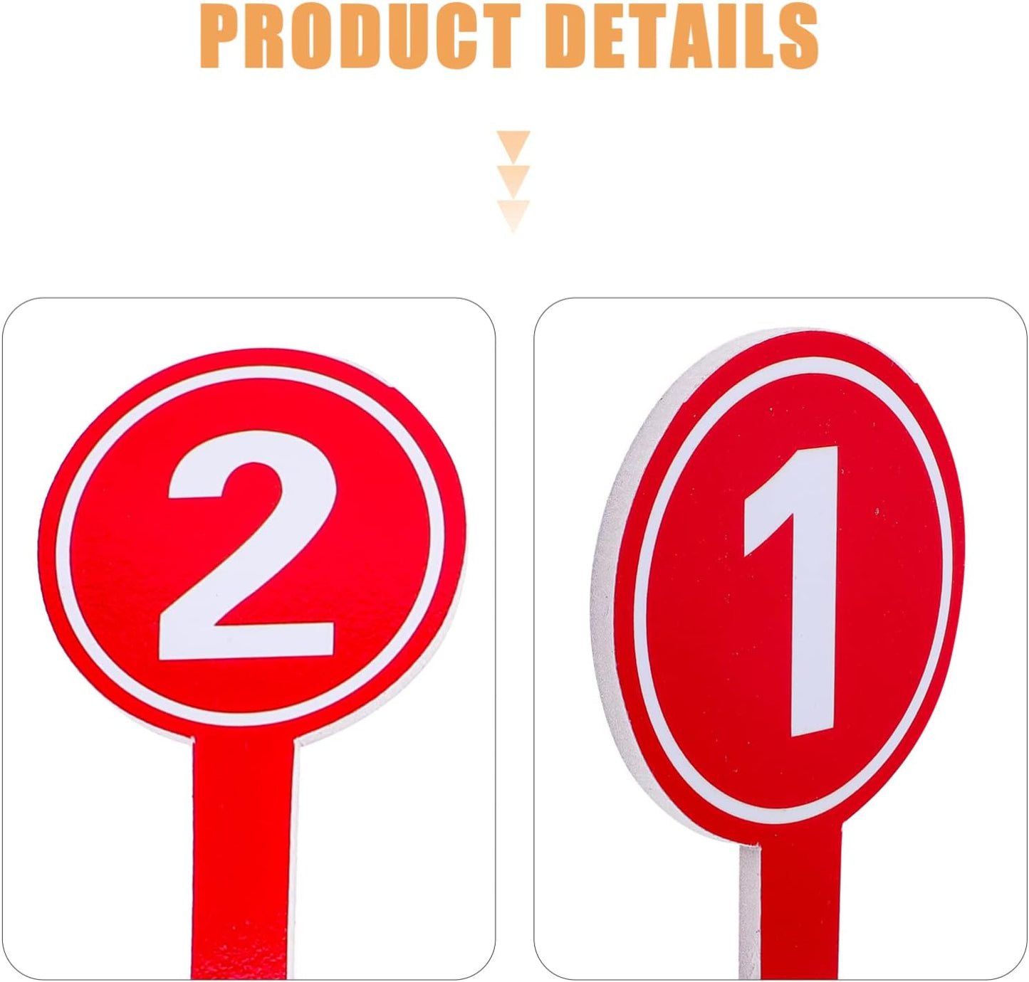 10pcs Handheld Score Paddles Foam Number Scoreboards 1-10 Voting Scoreboards for Sport Competition Classroom Voting and Answers