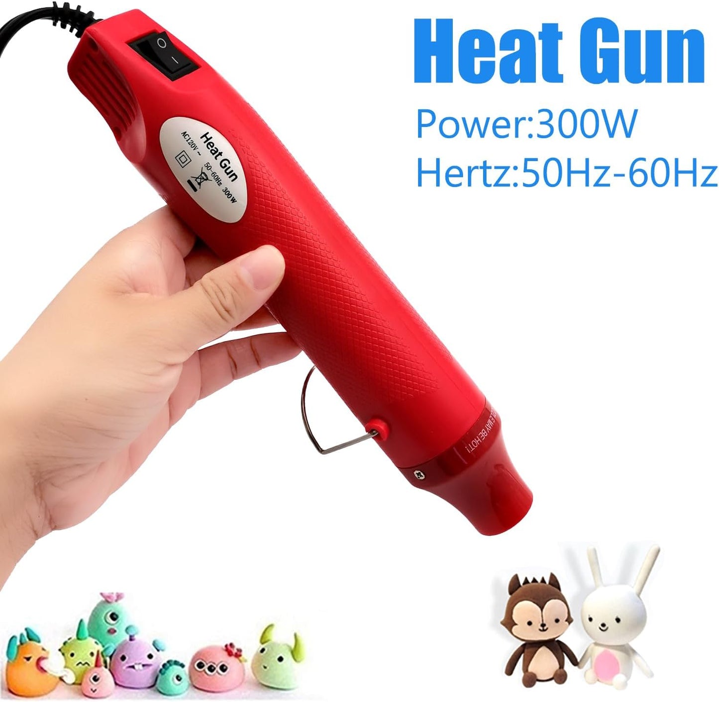 Heat Gun, Mini Hot Air Gun for DIY Crafts Portable Heat Air Gun Tool for Embossing Shrink Wrapping Drying Paint