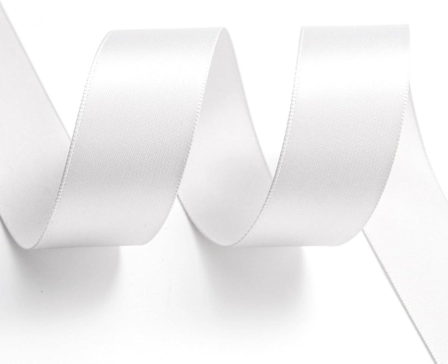 1-1/2" x 50 Yards White Polyester Satin Ribbon Single Faced Fabric Ribbons for Gift Wrapping, Crafting, Floral Arrangements, Flower Bouquet, Wedding, Home Decor