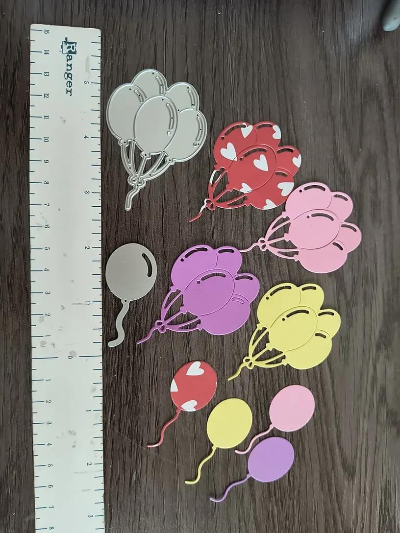 Lapoo Festivals Metal Cutting Die for Scrapbooking - Durable, Cut Stencils for DIY Scrapbook Photo Album Decorative Paper Card, Card Making Supplies, Embossing (Balloon 2.8 x 2.4 in)