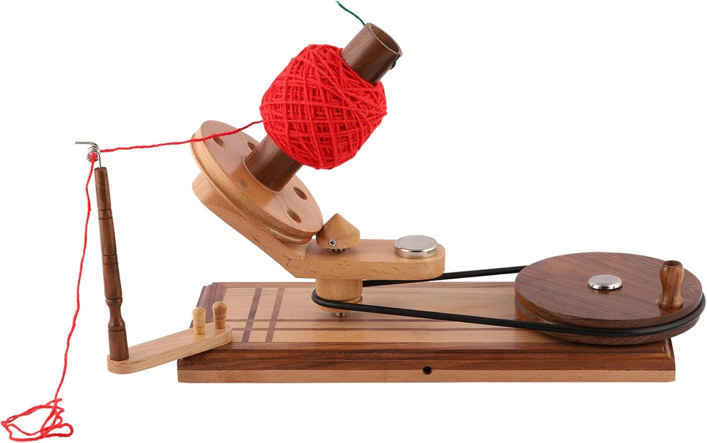 Yarn Winder – Large Handcrafted Wooden Ball Winder for Knitting, Crocheting & Weaving – Heavy-Duty Natural Rosewood & Beachwood Signature Yarn Winder for 8-12 oz Yarn Cakes