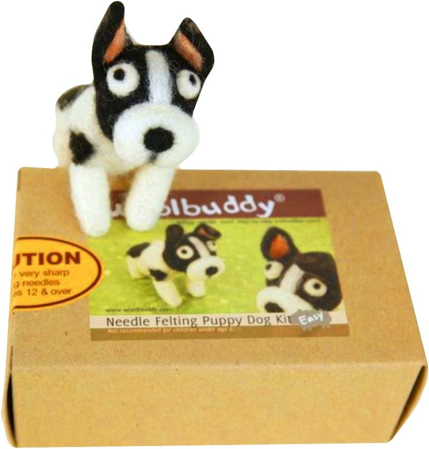 Woolbuddy Needle Felting Kit for Beginners & Adults – DIY Puppy Animal Craft Kit – Complete Starter Set with Wool, Needles & Step-by-Step Instructions