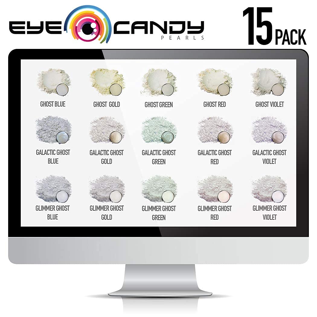 Eye Candy Premium Mica Powder Pigment “Glimmer White” (25g) Multipurpose DIY Arts and Crafts Additive | Woodworking, Bath Bombs, Resin, Epoxy, Soap, Nail Polish (Glimmer Ghost White, 25G)