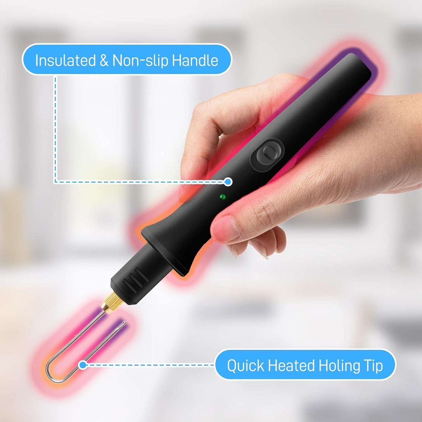 Foam Cutter Tool with Digital Voltage Controller, 100-240V /18W 4 in 1 Hot Foam Cutter Set with Marker Pen