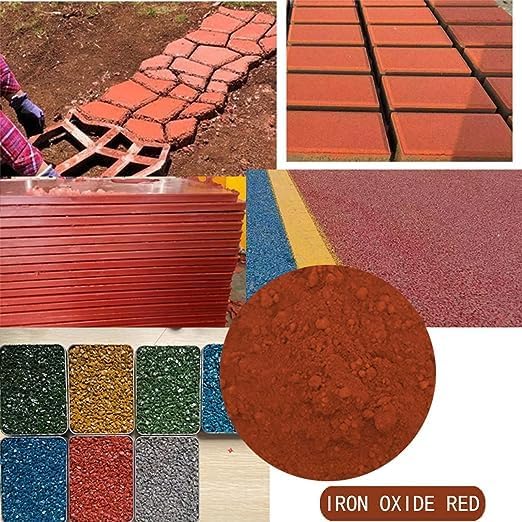 Concrete Cement Pigment-0.44lb 200g Red Iron Oxide Pigment Powder, Concrete Cement Dye Color Pigment for Brick, Tile, Clay, Lime, Mortar, Grout, Plaster, Paint, Bath Bombs(Red,0.44lb)