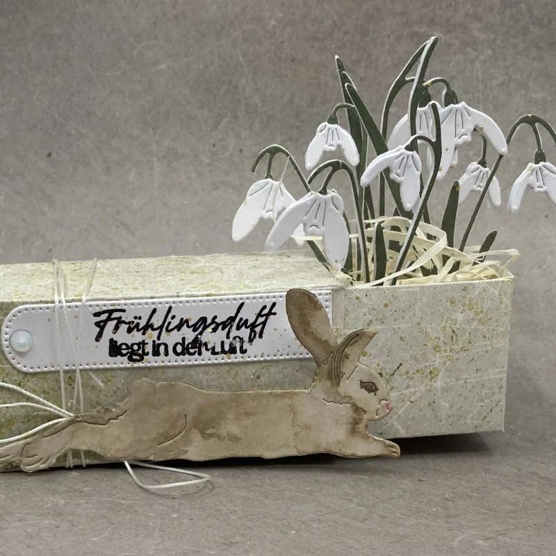 Lapoo Metal Cutting Die for Scrapbooking, 3D Backgrounds Frame New Cutting Dies DIY Album Card Making Decor Paper Craft Metal Die Cuts Party Wedding Decorations (Herbal A 2.8 x 2.5 in)