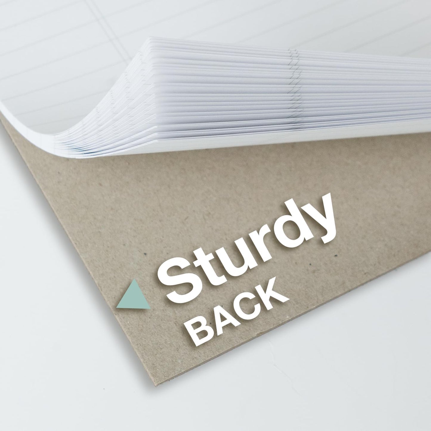 POPRUN White Legal Pads 8.5 x 11.75 Wide Ruled, 100GSM Writing Paper Pad, Bulk Lined Notepad Notebooks for Work School, Classroom Office Supplies, 3 Pack