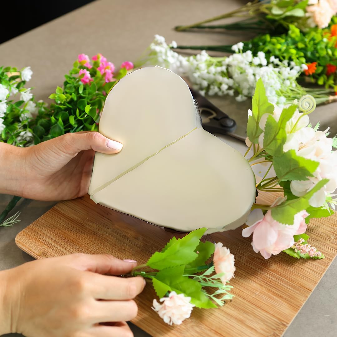 XCEL Floral Foam Block Unlike Any Other - Reusable Floral Blocks Flower Foam for Artificial Flower Arrangements (Cream - 7" x 7" x 3" (4 Pack))