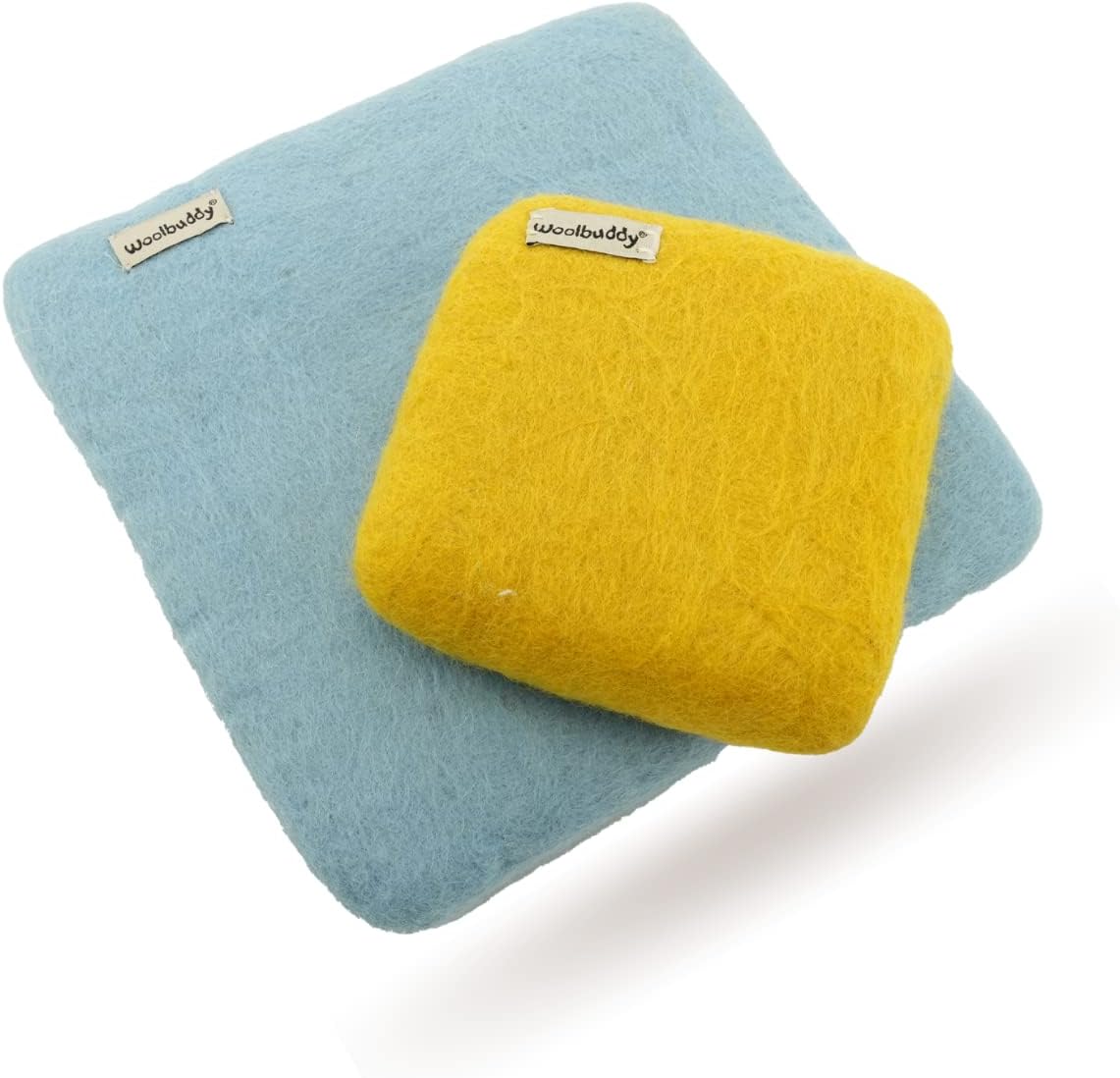 Woolbuddy Needle Felting Wool Mat ā 6x6x1.5 Inch Pad for Felting Projects ā Durable, Eco-Friendly Alternative to Foam Felting Pads ā Ideal for Felting Supplies & Tools (Gold)