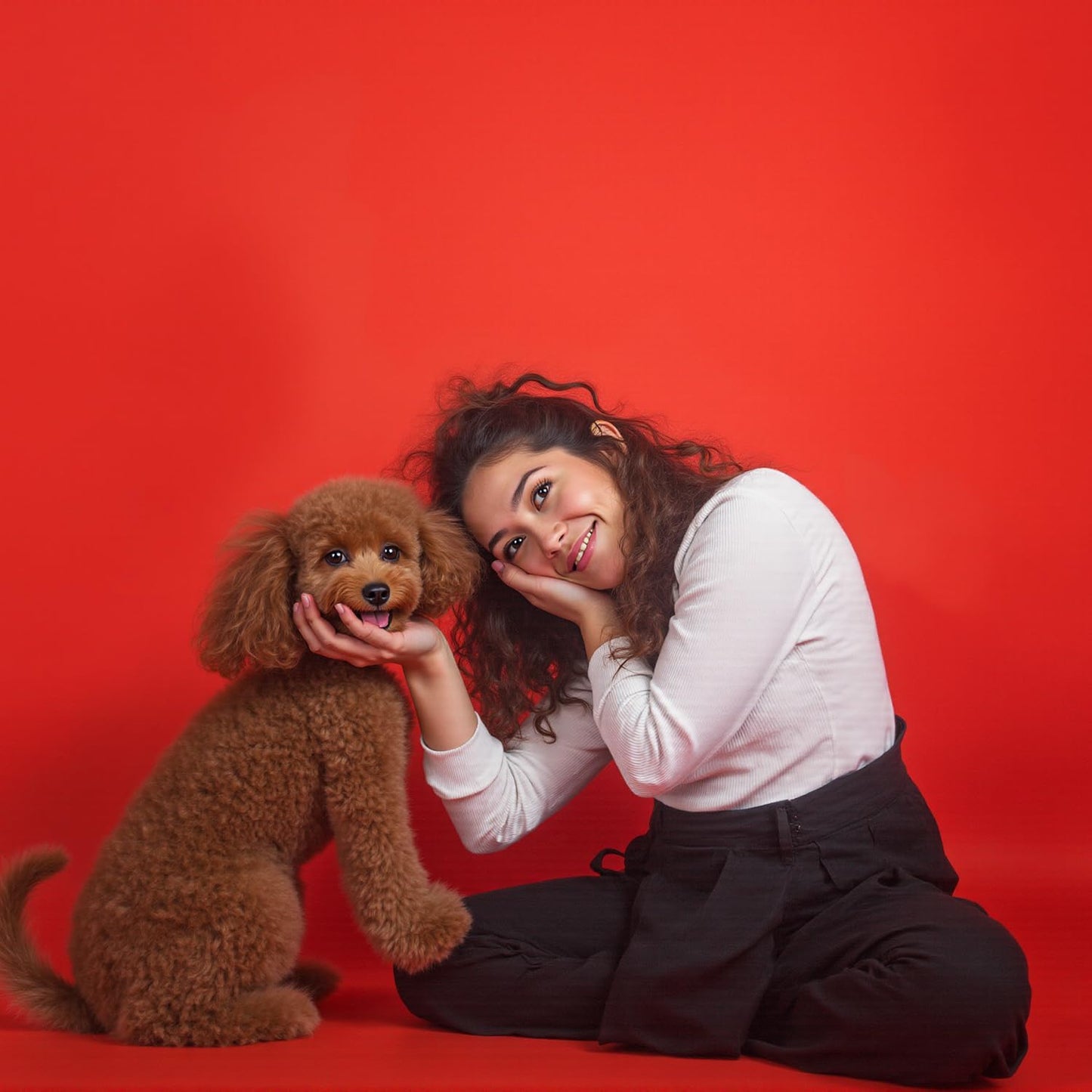 Kate Seamless Paper Backdrop Red Paper Backdrop Seamless Backdrop Paper Rolls (53''x32.8' Scarlet)