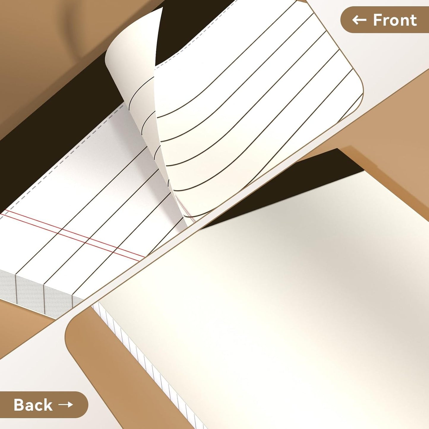 5" x 8" Note Pads 6 Pack of Legal Pads Narrow Ruled Notepad with Perforated Notepads 30 Sheets Small Writing Pads 21lb Legal Pad Quality Paper Ideal for Home, Office, or School Use