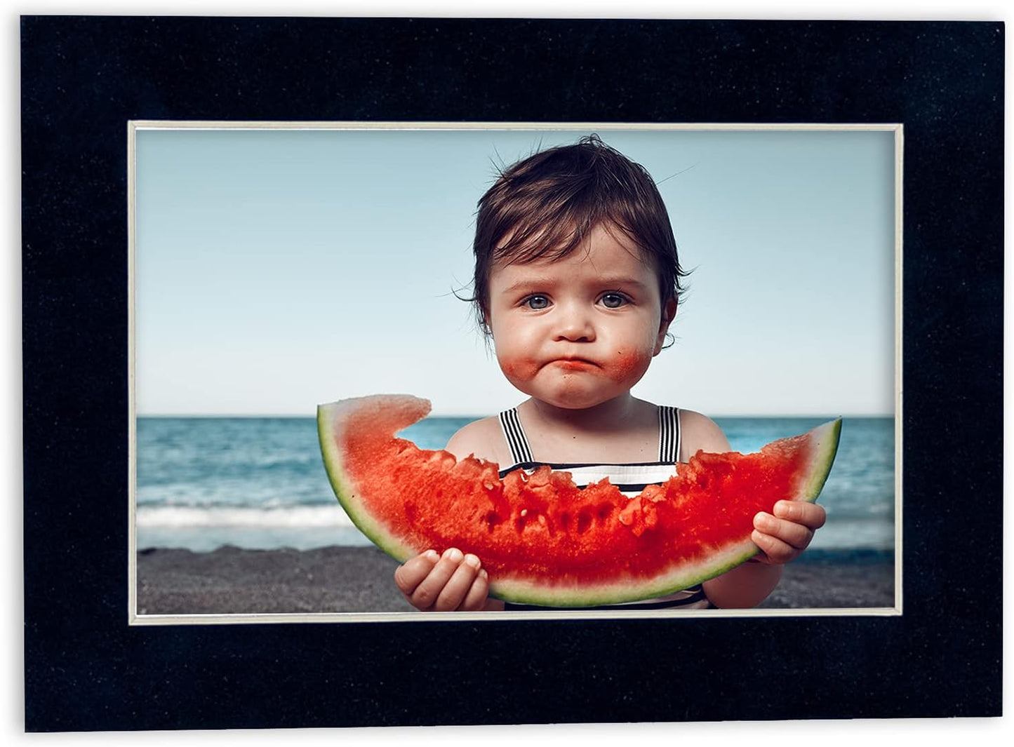 Pack of TEN 11x14 Mats Bevel Cut for 8.5x11 Photos - Acid Free Navy Suede Precut Matboards For Pictures, Photos, Framing - 4-ply Thickness