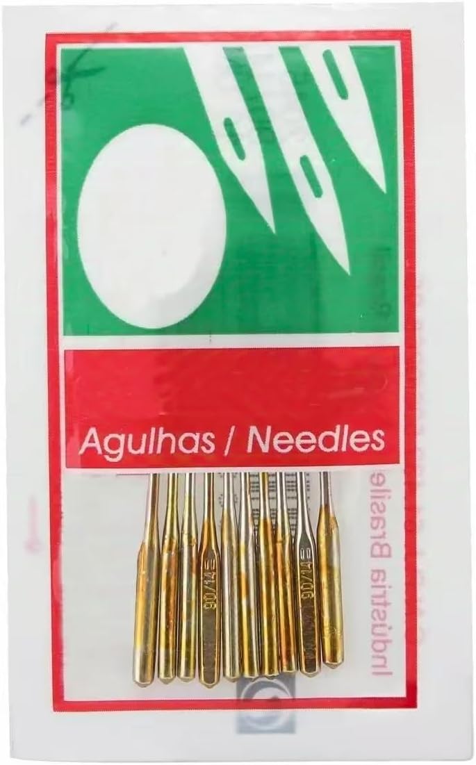 10 Pcs Sewing Machine Needles,Big Eye Universal Sewing Machine Home Sewing Macine Size 16 Sewing Notions and Supplies, Universal Sewing Machine Needles (Golden)