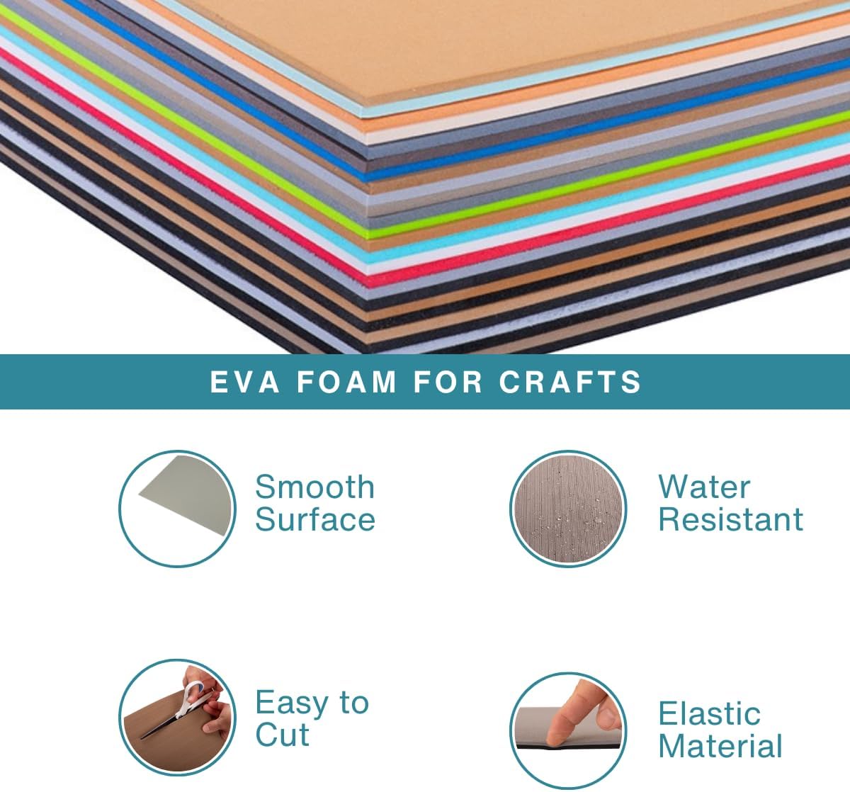 LotusFoam Large 3mm EVA Foam Sheet - 44"x 85" High Density Foam 130 kg/m3 for Cosplay, Costumes, Crafts, Flooring, Outdoor Use - 35 Colors (Navy) - Navy