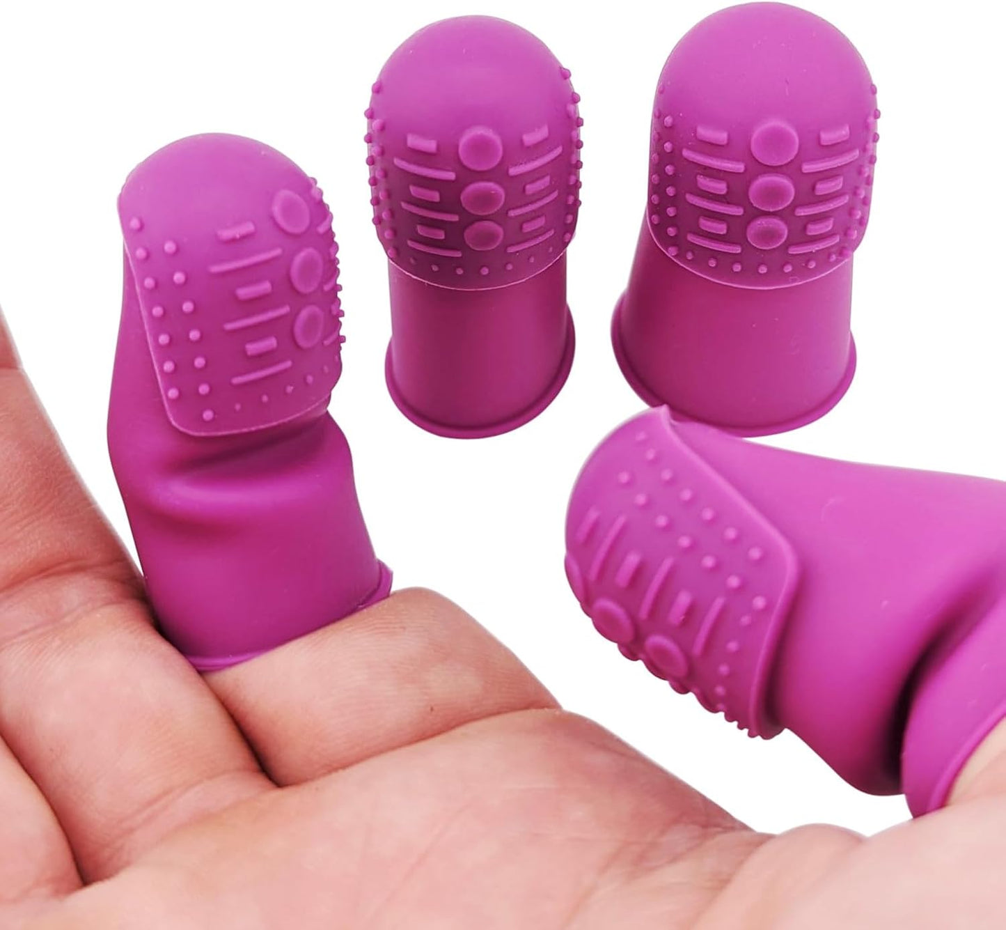 Comfortable Flexible Thimbles | THIK-Grip Thimble | Small (3) - Medium (3) - Large (3) - Comfy | Set of Large Sewing Needles with Case (1)