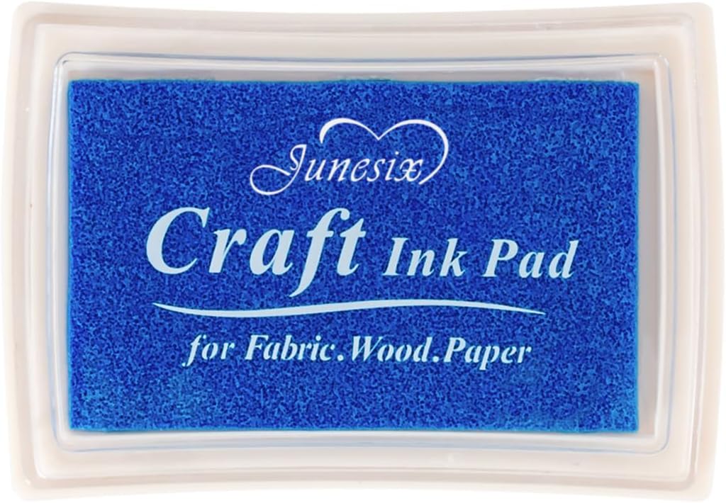 Dark Blue Ink Pad Finger Washable Kids Stamp Ink Pad for Rubber Stamps Paper Scrapbooking