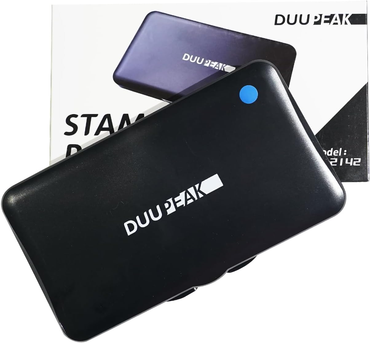 Large Ink Pad for Stamps, 6.14"×3.38" Stamp Pad, Ink Pad for Office, Notarization, and Rubber Stamps (Blue