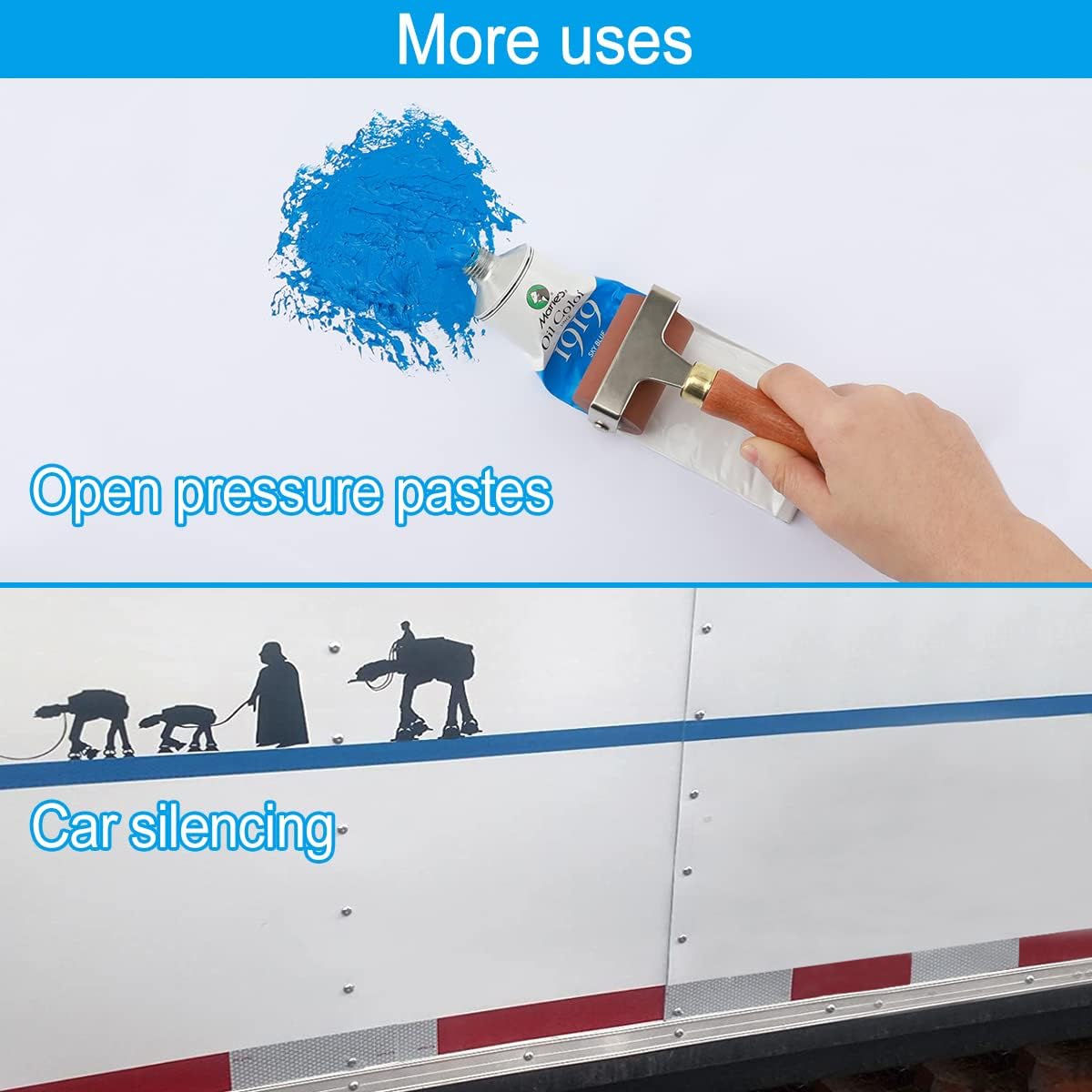 Soft Rubber Roller, Brayer Ideal for Anti Skid Tape Construction Tools, Print, Ink and Stamping Tools(6-Inch, Brown)