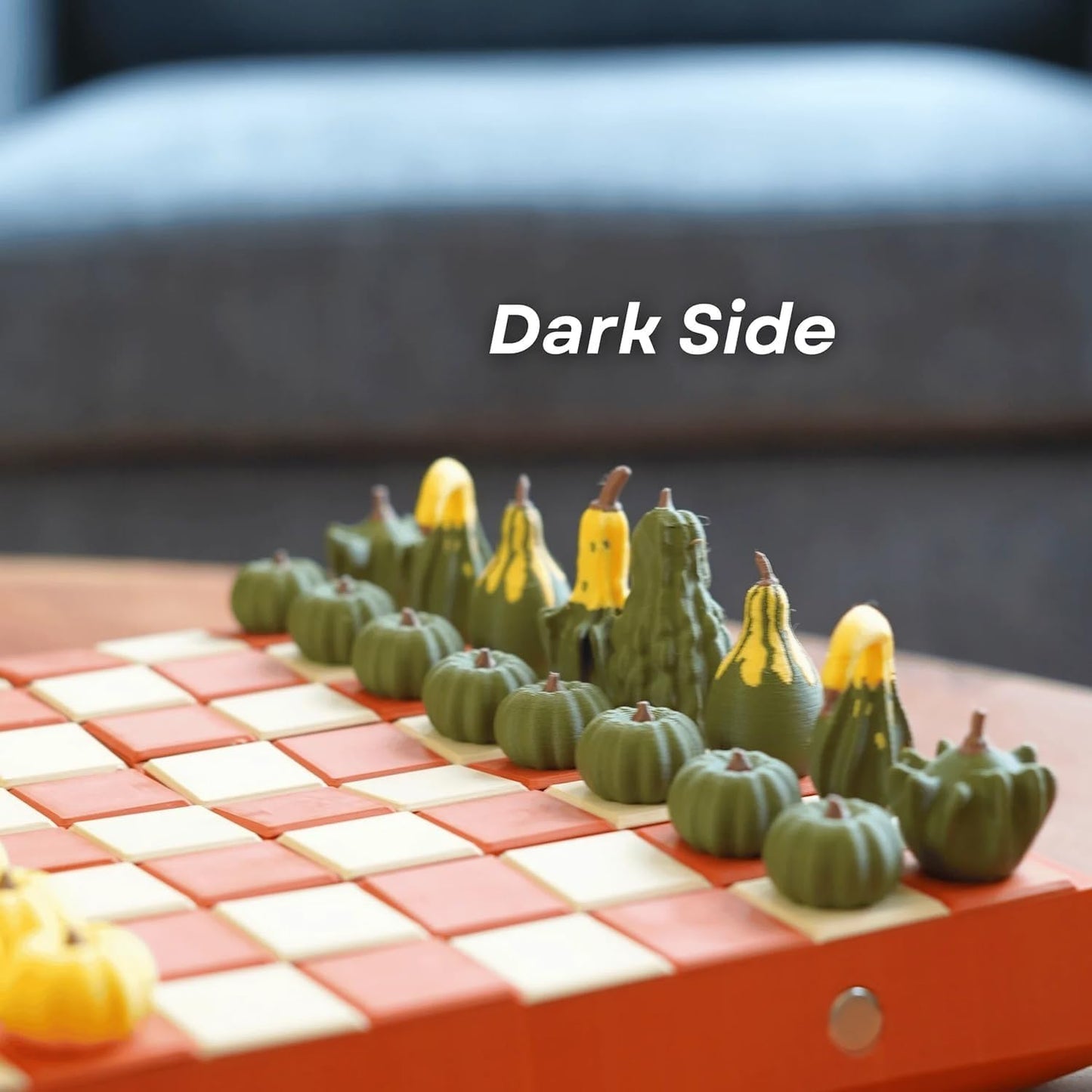 Pumpkin Game Set: Magnetic Chess Checkers, Dice Tower, Cribbage, Card Holder, Forgecore Gourd Games, Gourd Gambit Pumpkin Chess Expansion Pack, 3D Printing Portable Adult Pumpkins Board Game Set(2#2)