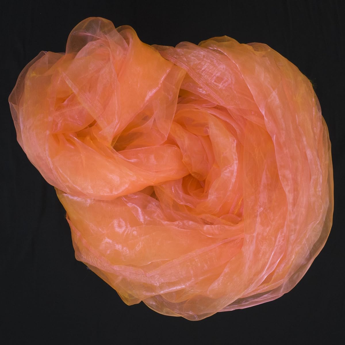 Two-Tone Iridescent Holographic Organza Fabric - 5.5 Yards by The Yard | Lightweight Sheer Tulle | for Wedding Dresses, Party Decor, DIY Crafts, Shiny Backdrops(Fluorescent Pink-Yellow)