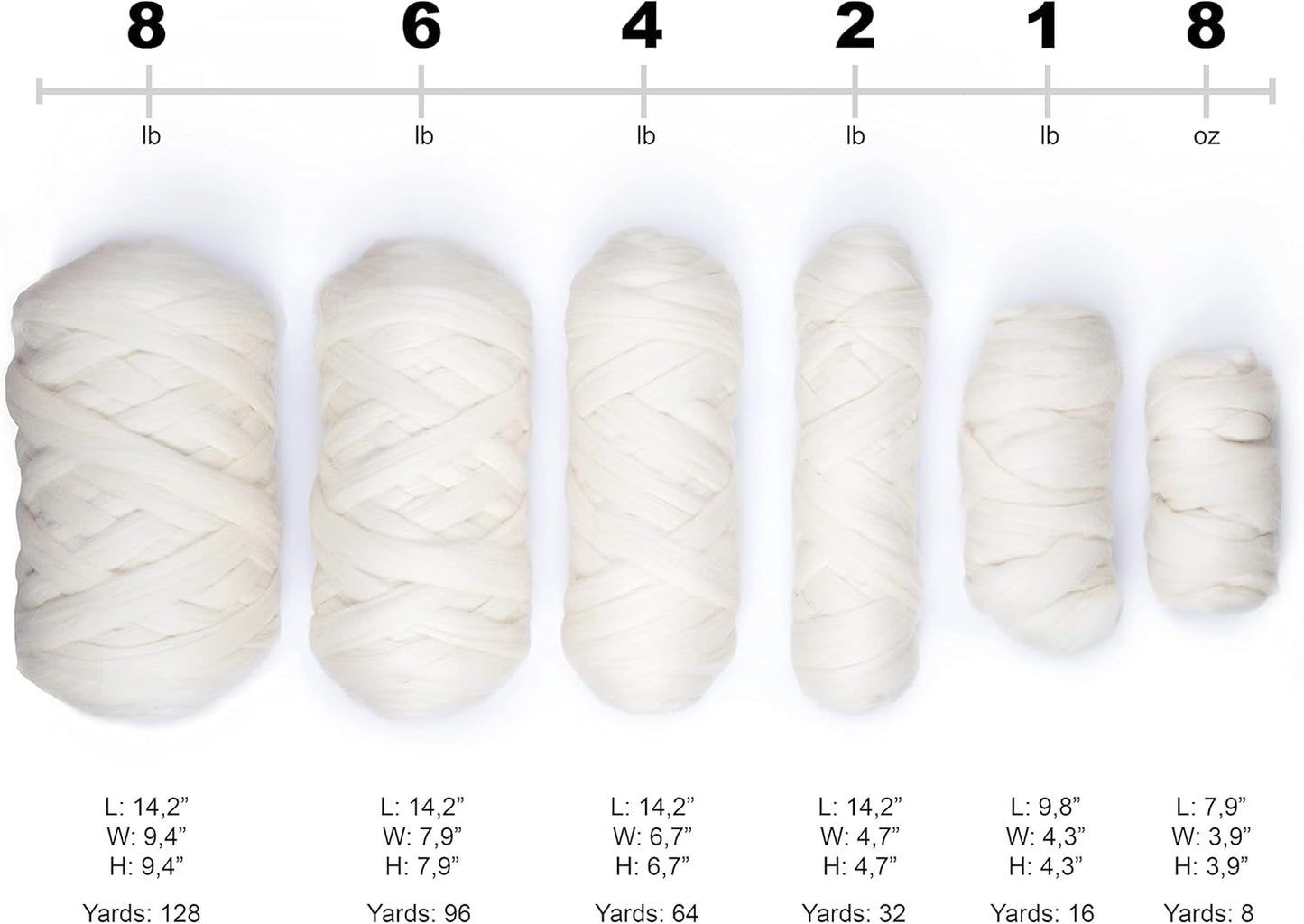 Corriedale 1lb Wool Bulk roving, Best Wool for Spinning, arm Knitting, Felting, Chunky Yarn Blankets and Tapestry. Core Soft un-Dyed. (Ecru, 1 lb)